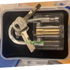 Transparent Visible Pick Cutaway Mini Practice View Padlock Lock Training Skill For Locksmith