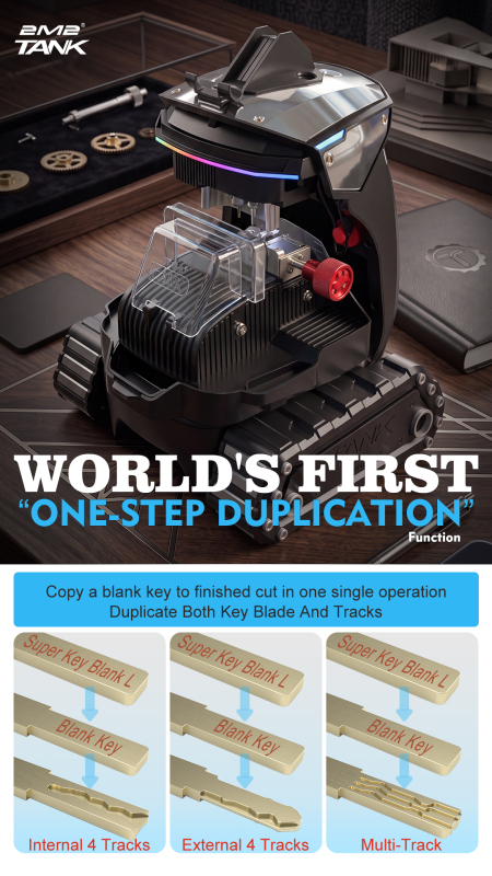 2M2 New SHADOW WARRIOR KEY CUTTING CNC MACHINE with battery