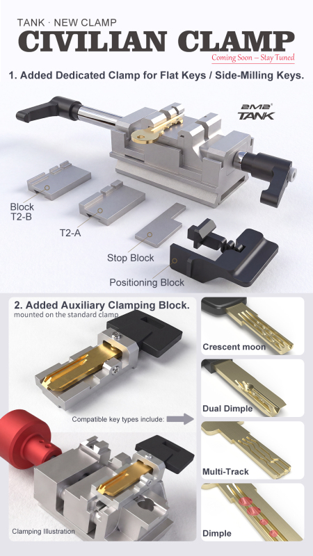 2M2 New SHADOW WARRIOR KEY CUTTING CNC MACHINE with battery