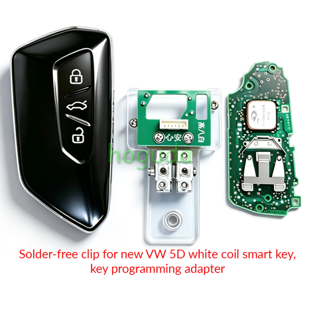 Solder-free clip for new VW 5D white coil smart key,key programming adapter（not include the key）