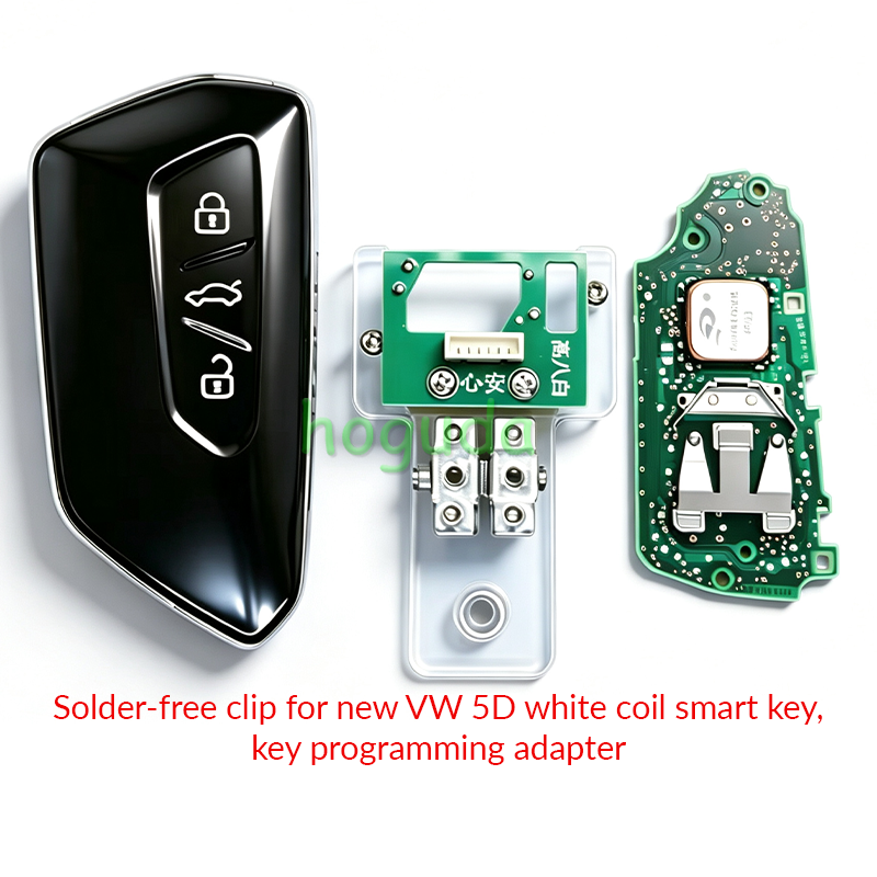 Solder-free clip for new VW 5D white coil smart key,key programming adapter（not include the key）