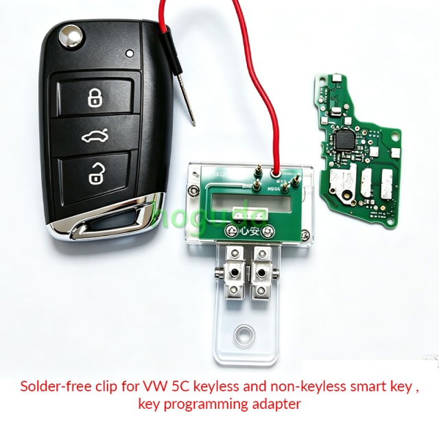 Solder-free clip for VW 5C keyless and non-keyless smart key ,key programming adapter（not include the key）
