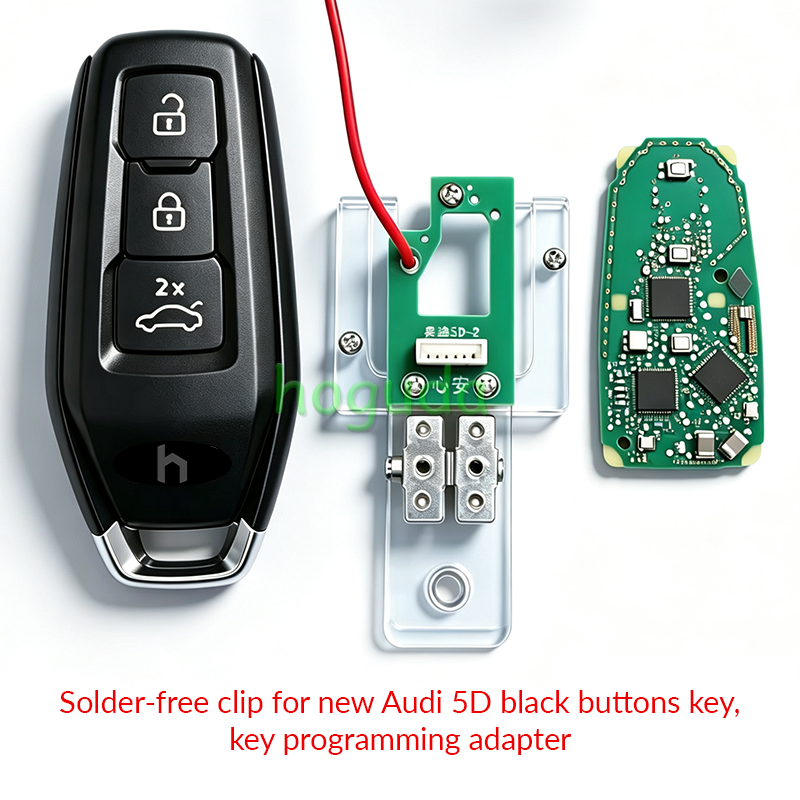Solder-free clip for new Audi 5D black buttons key,key programming adapter（not include the key）
