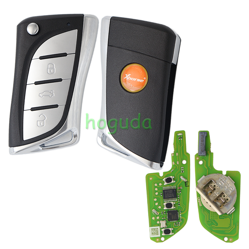 XHORSE VVDI for LEXUS FLIP KEY TYPE UNIVERSAL REMOTE KEY 4 BUTTONS – WIRELESS  XNLEX0EN