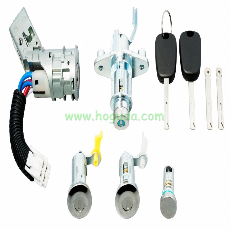 For Peugeot 107 Citroen C1  full sent car lock 1608745880 with 2 keys Citroen C1, PEUGEOT107 AND AYGO 2005-2014