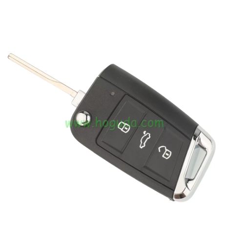 For VW Golf Polo T-CROSS Skoda Seat 3 Button key shell with HU162T key blade