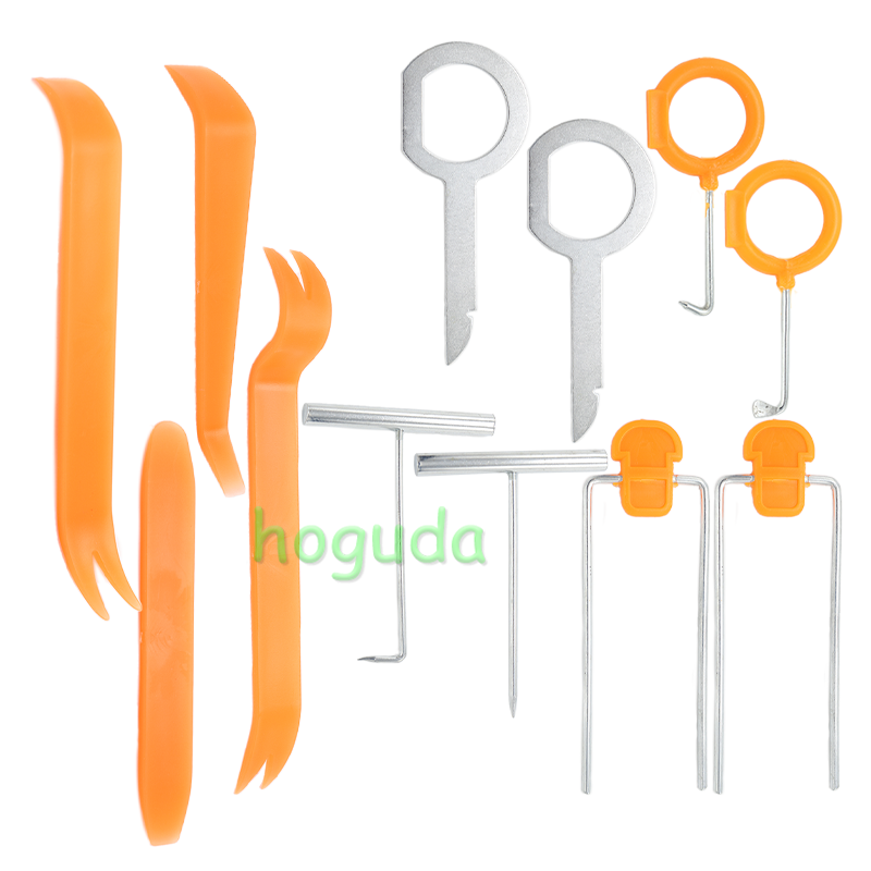 12pcs Auto Dismantle Tools Kit Car Radio Door Clip Panel Trim Dash Audio Removal Installer Pry Kit Refit Set