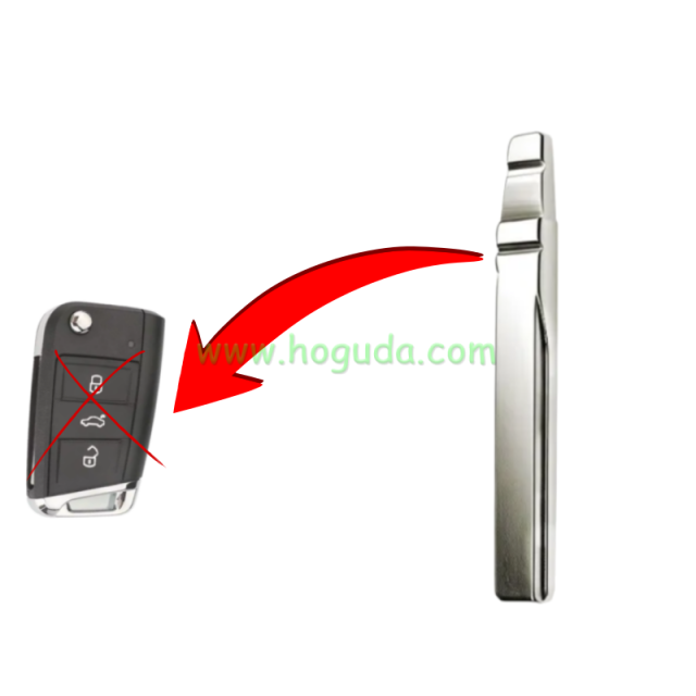 HU162T key blade with groove on side For VW 5C 5D Flip key blank