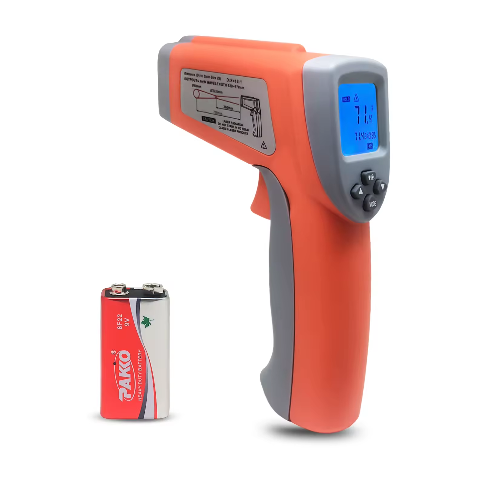 -50℃ to 580℃ / 780℃ / 880℃ / 1100℃ / 1300℃ Laser Infrared Thermometers
