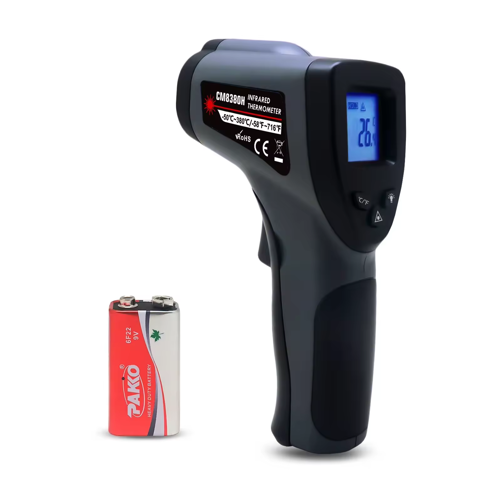 -50℃ to 380℃ / 550℃ Infrared Thermometer