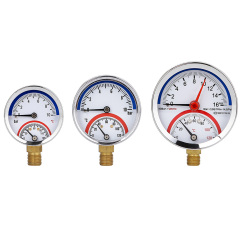 Temperature Pressure and Pressure Gauge Combined Thermo Manometer