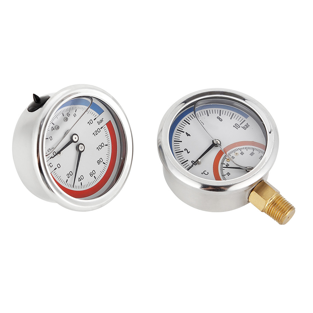 Temperature Pressure and Pressure Gauge Combined Thermo Manometer
