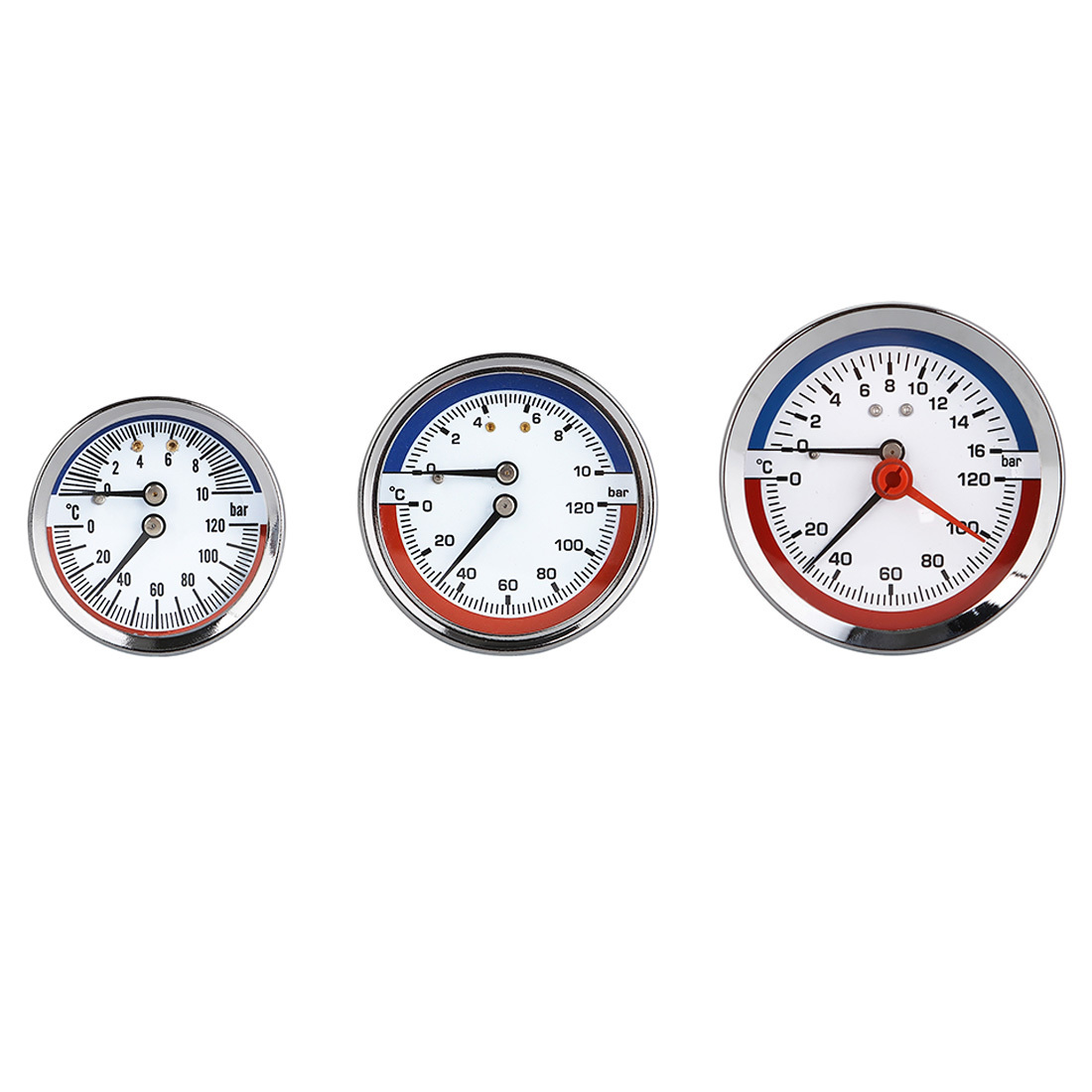 Temperature Pressure and Pressure Gauge Combined Thermo Manometer