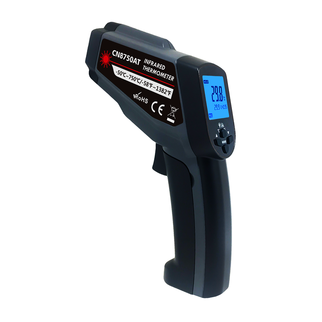 CN8750AT -50℃~750℃ Dual Laser Industrial Infrared Thermometer Temperature Gun