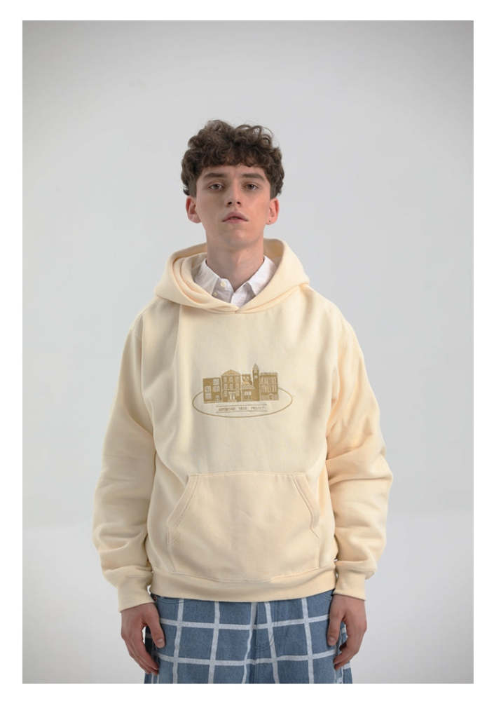 Heart Beckon Embroidered Cotton Sweatshirt 603015 men hoodie