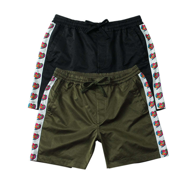 Heart Beckon joint silk shorts 603038