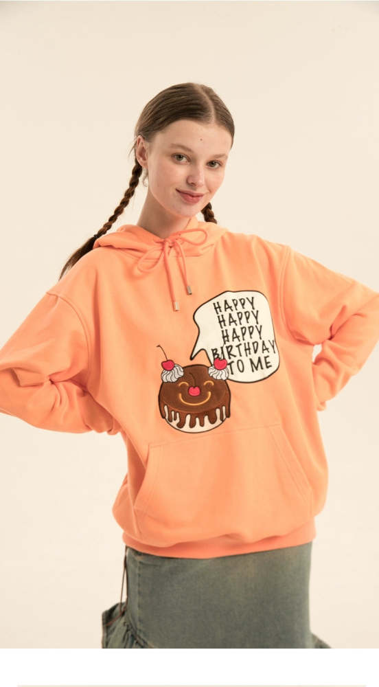 Heart Beckon Embroidered Cotton Sweatshirt 603007