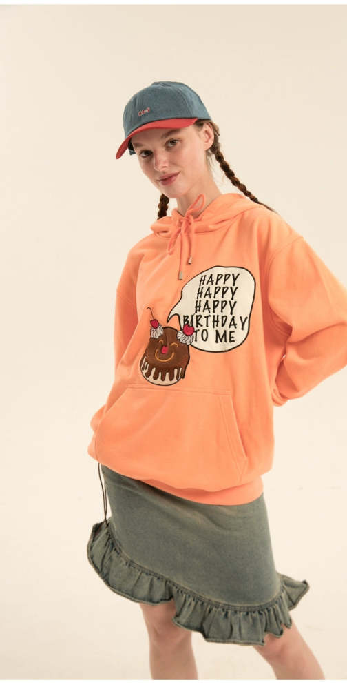 Heart Beckon Embroidered Cotton Sweatshirt 603007