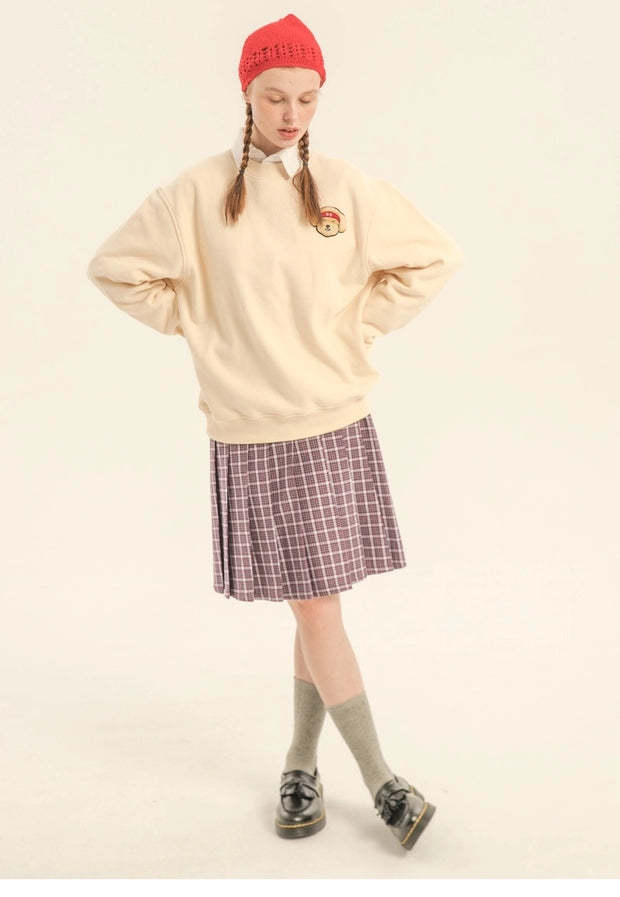 Heart Beckon Embroidered Cotton Sweatshirt 603005