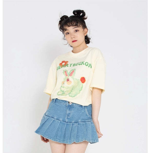 Heart Beckon  Paint cotton T-shirt 603017