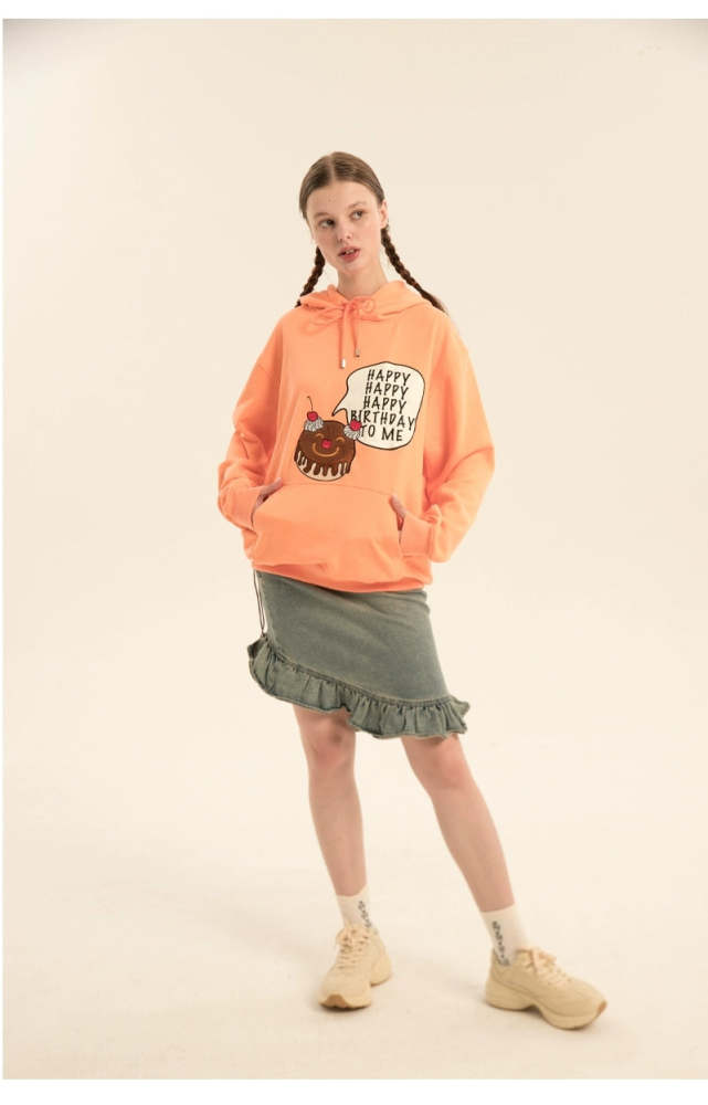 Heart Beckon Embroidered Cotton Sweatshirt 603007
