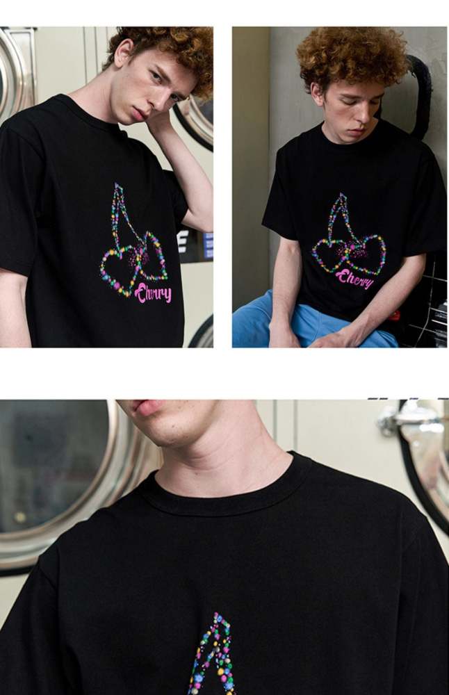 Heart Beckon Paint cotton T-shirt 603030