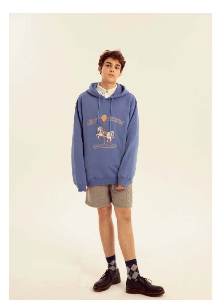 Heart Beckon Embroidered Cotton Sweatshirt 603003 women hoodie