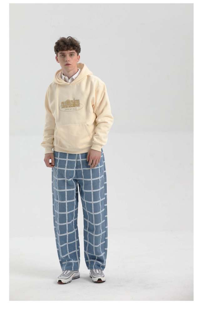 Heart Beckon Embroidered Cotton Sweatshirt 603015 men hoodie