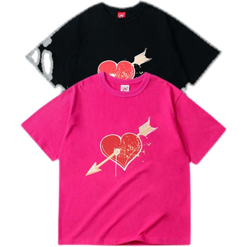 Heart Beckon Paint cotton T-shirt 603029