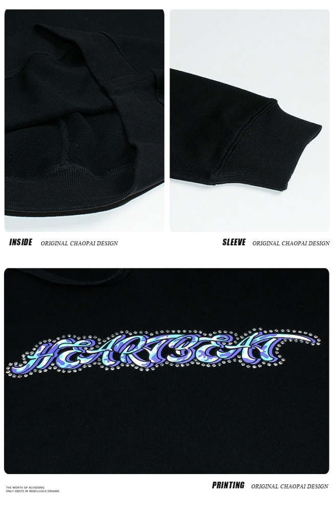 Heart Beckon Embroidered Cotton Sweatshirt 603009