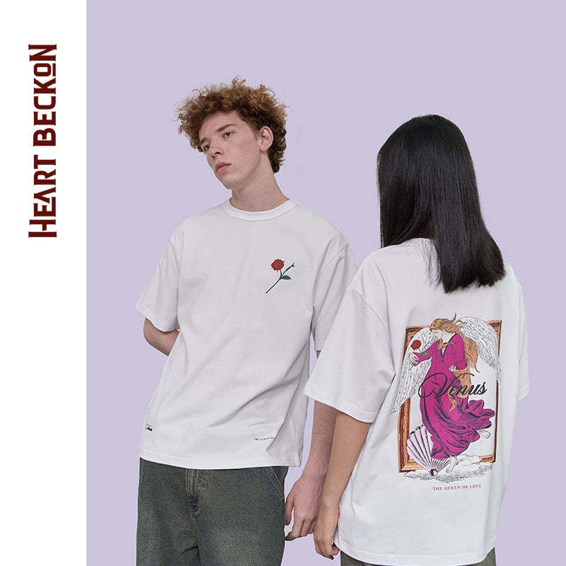 Heart Beckon Paint cotton T-shirt 603028