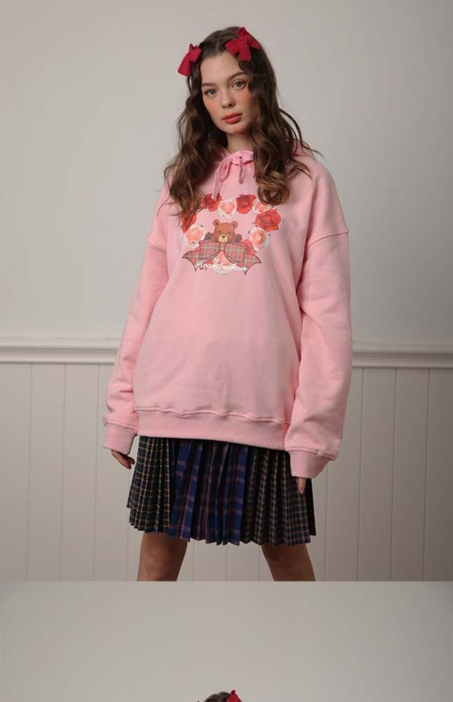 Heart Beckon  Paint Sweatshirt 603013 pink women hoodie