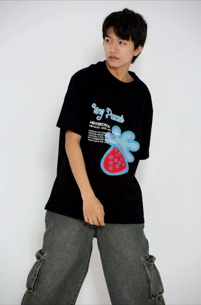 Heart Beckon Paint cotton T-shirt 603023