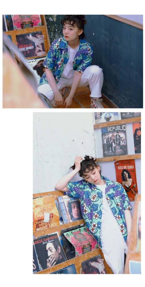 Heart Beckon cotton short sleeved shirt 603031