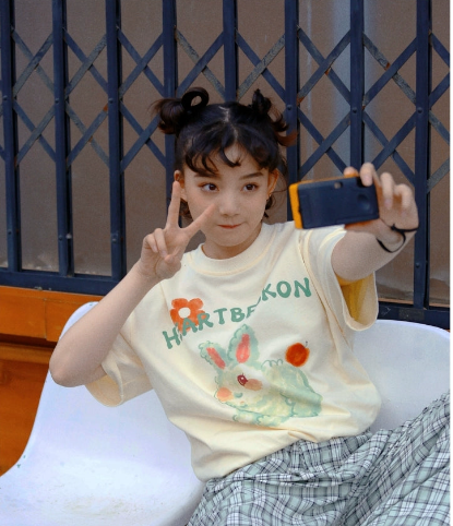 Heart Beckon  Paint cotton T-shirt 603017