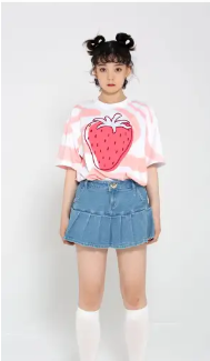 Heart Beckon Denim  Mini shirt 603036