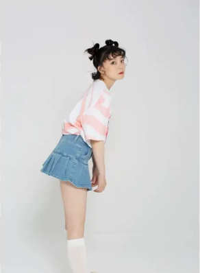 Heart Beckon Denim  Mini shirt 603036