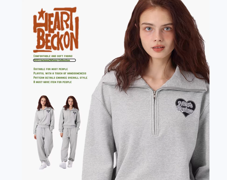 Heart Beckon joint cotton tracksuit 603064