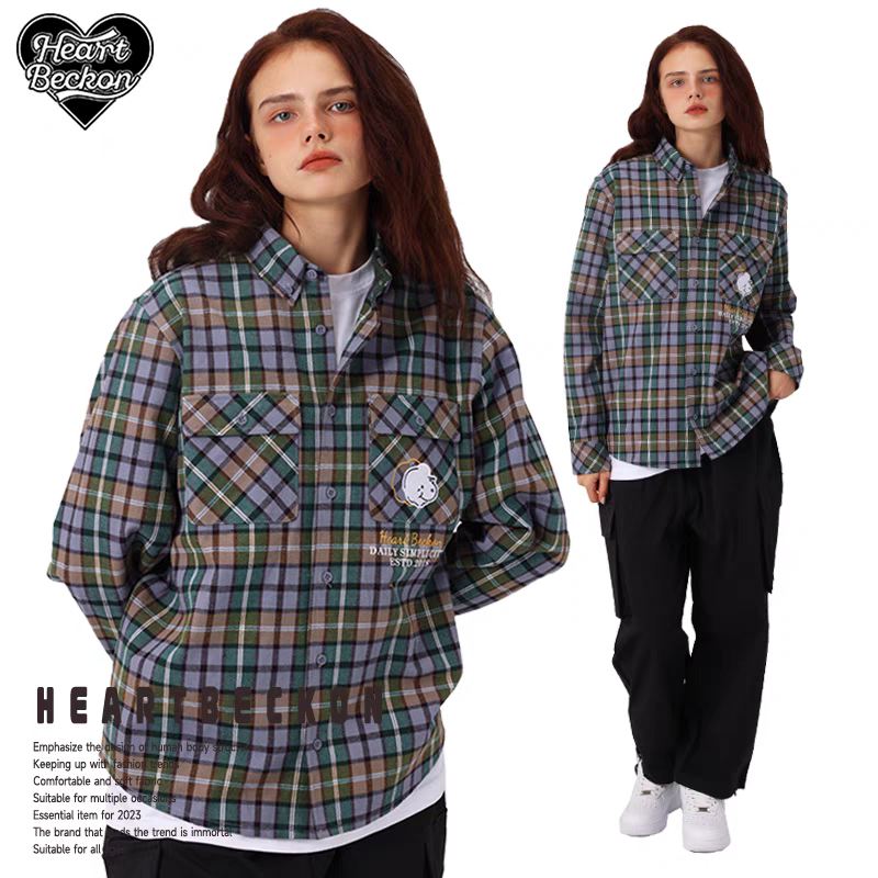 Heart Beckon cotton long sleeved shirt 603076