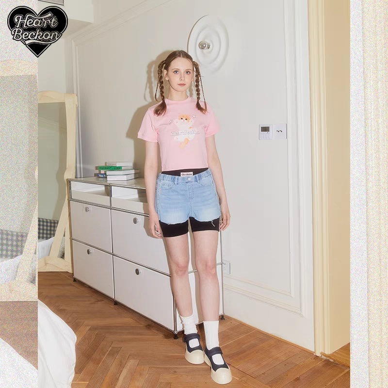 Heart Beckon Paint cotton T-shirt 603075
