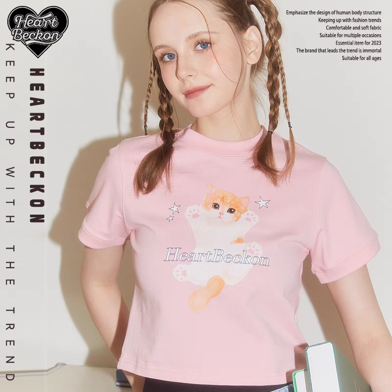 Heart Beckon Paint cotton T-shirt 603075