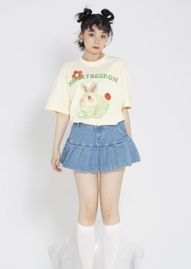 Heart Beckon  Paint cotton T-shirt 603017