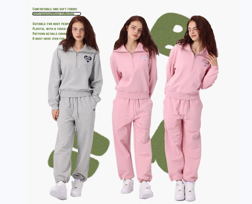 Heart Beckon joint cotton tracksuit 603064