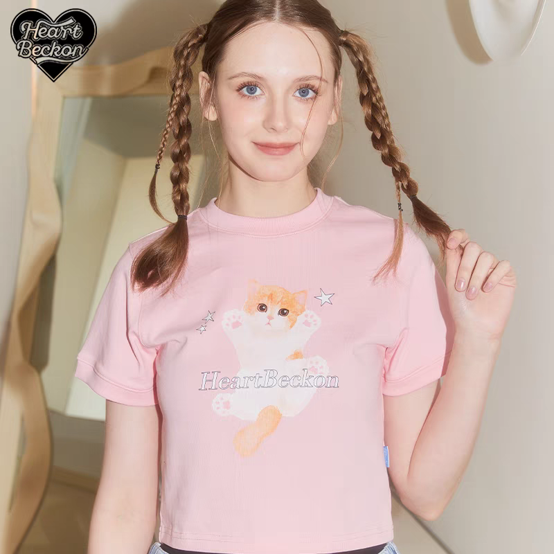 Heart Beckon Paint cotton T-shirt 603075