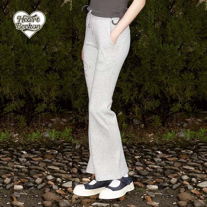 Heart Beckon joint silk jogging pants 603061