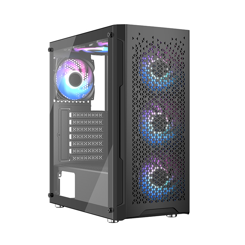 Pc Tower Case Layout Mid Tower Design ATX Gaming Case Computer PC Parts Tower with RGB Fan ...