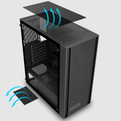 Hot Selling Full Tower ATX Case PC Gaming Computer with Aluminum Material and Low MOQ Factory Price