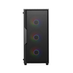 black desktop Micro ATX ITX MATX full mid tower cases Gamer gaming computer pc case & towers with rgb fan