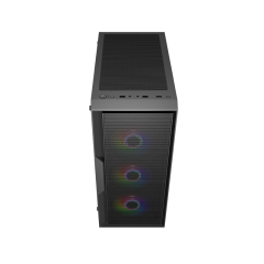 black desktop Micro ATX ITX MATX full mid tower cases Gamer gaming computer pc case & towers with rgb fan