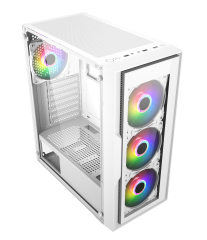 black desktop white Micro ATX ITX MATX Gamer gaming computer pc cases & towers with rgb fan